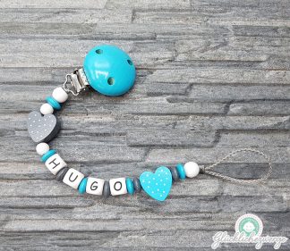 Personalisierte Schnullerkette mit Namen / Namenskette Baby